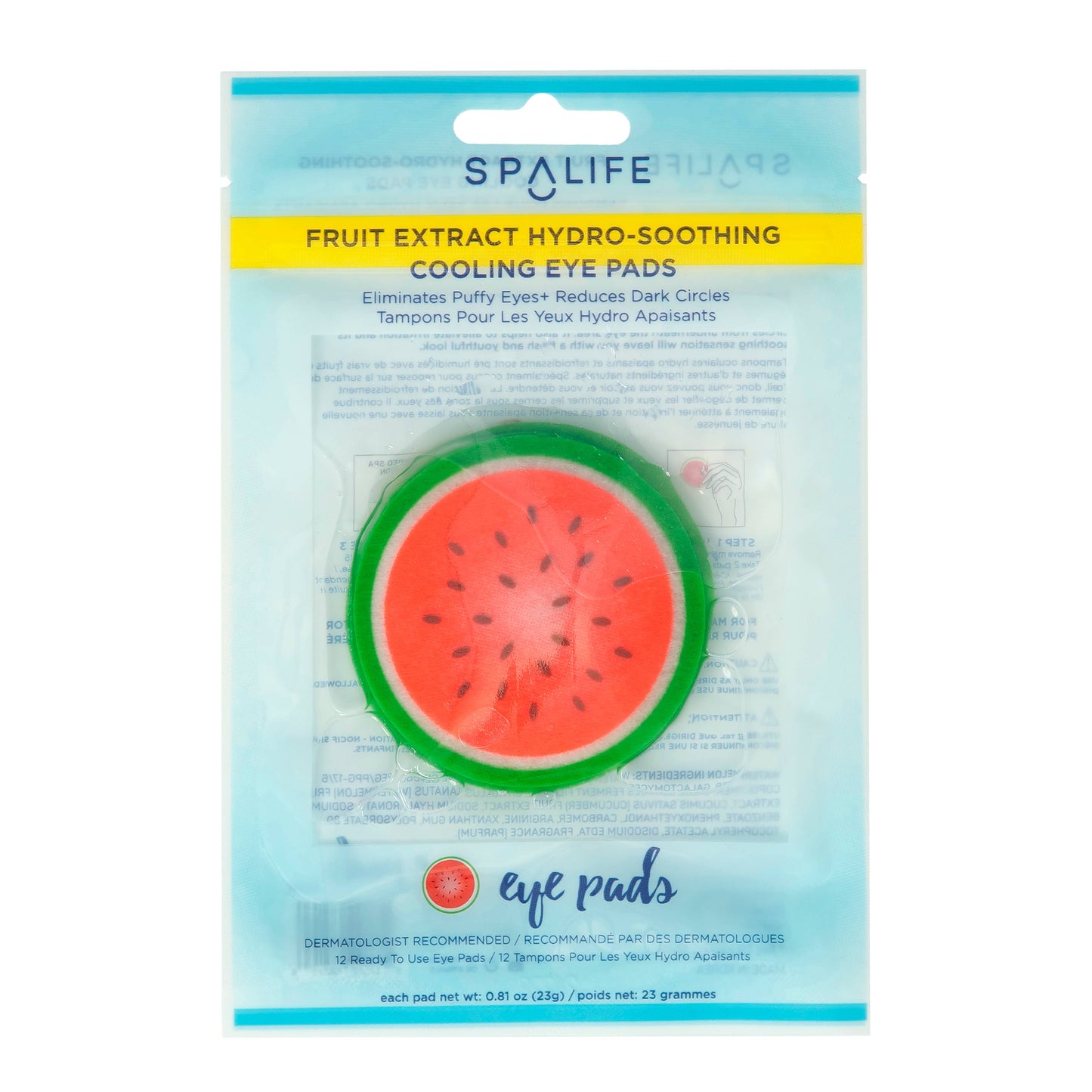 Cucumber hydro-Soothing Spa, Cooling Eye Pads - 12 Pads: Soothing Cucumber