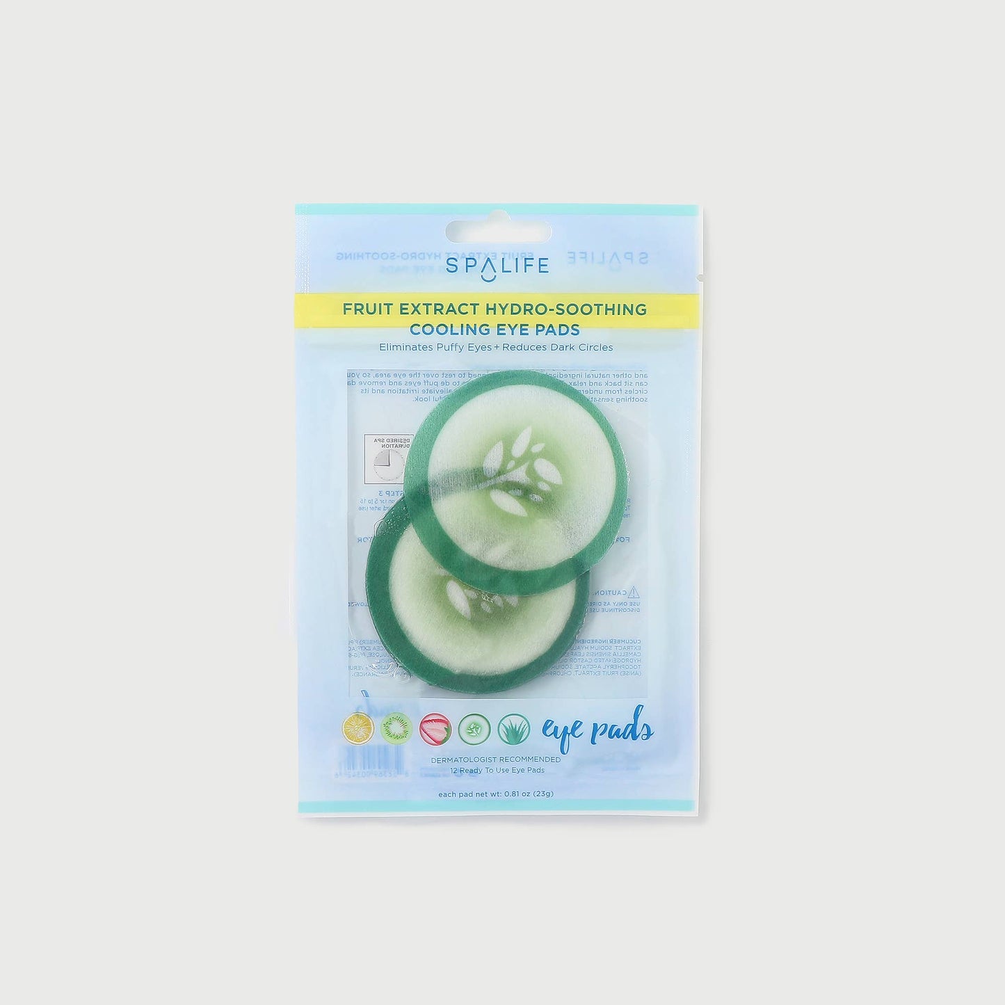 Cucumber hydro-Soothing Spa, Cooling Eye Pads - 12 Pads: Soothing Cucumber