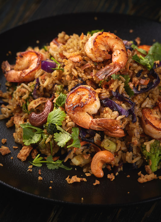 Chicken and Prawn Stir-Fry Rice