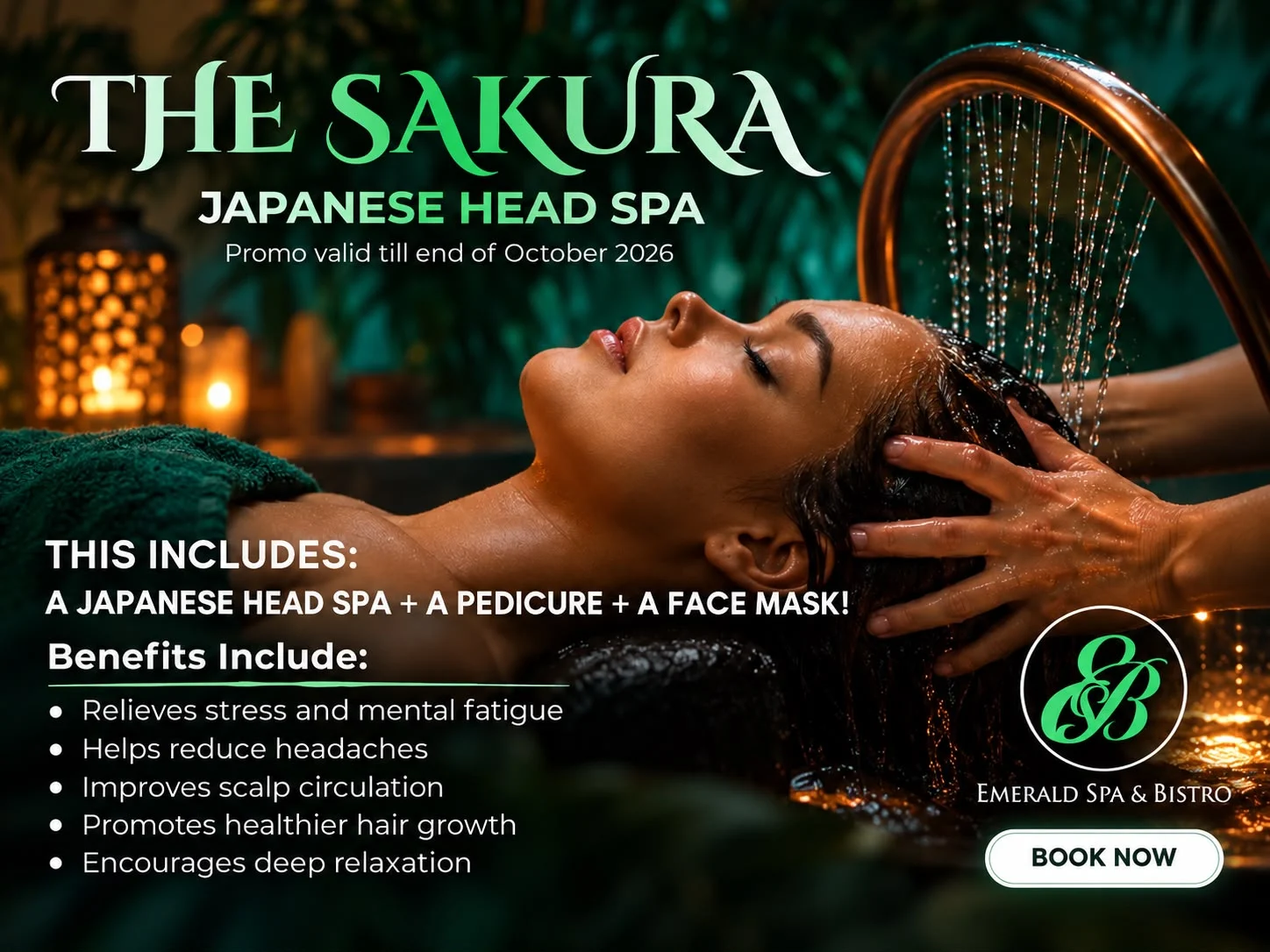 The Sakura promotion at Emerald Spa & Bistro, Sherwood Park